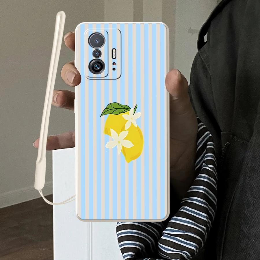 Tablet And Accessories Case - Etui z wzorem w paski Lemon