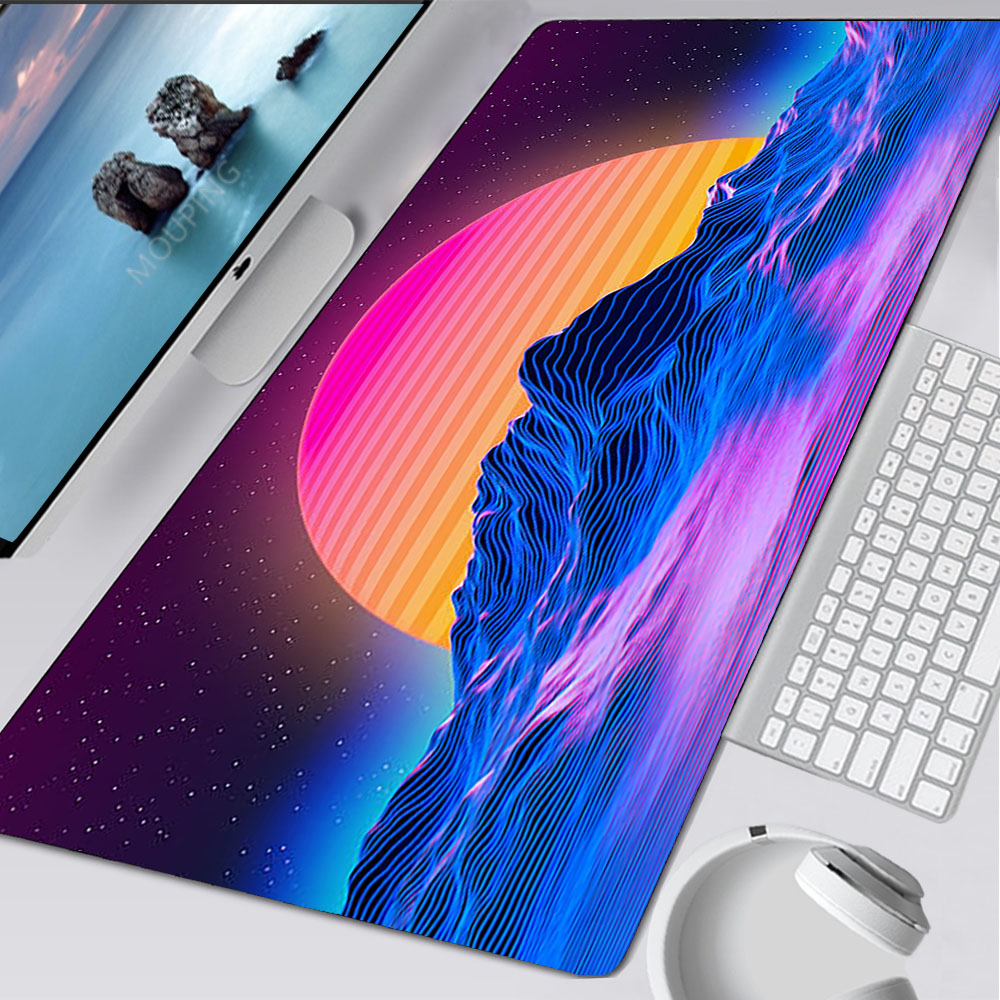 Rugged Tablet Accessories - Vaporwave Mousepad Retrowave/synthwave 900x400 podkładka pod